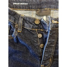 Six Week Restraint SWR-D01 M Skinny Dark Wash Men's Jeans Size 33 X 34