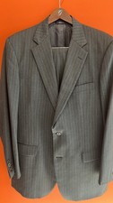 Brooks Brothers 1818 Madison Charcoal Wool Suit Mens 42L 36x32 Pleated Pants