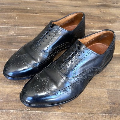 Allen Edmonds Chester Shoes Black Leather Wingtip Oxford Men s 11.5 EEE 3E WIDE