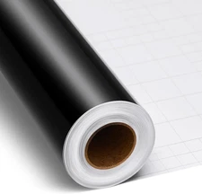 Glossy Vinyl Roll Permanent Vinyl Self Adhesive Vinyl Rolls 24" X 50 Ft Black