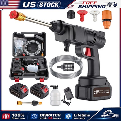 #ad Handheld Pressure Washer 600W Cordless Car Cleaning Tool Battery Powered Gun $29.60