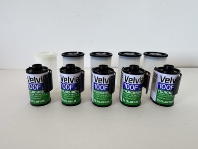 5 Rolls FUJICHROME Velvia 100F Daylight Film, 35mm RVP 100F 135 36 2005 FROZEN
