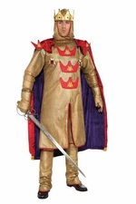 Adult King Arthur Men Designer Deluxe Costume  Mens Deluxe Costumes