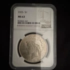 1925 Peace Dollar $1 NGC MS 63 Philadelphia Silver Coin KM#150