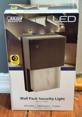 Feit LED Bronze Dusk to Dawn Photocell Sensor Security Outdoor Wall Pack Light