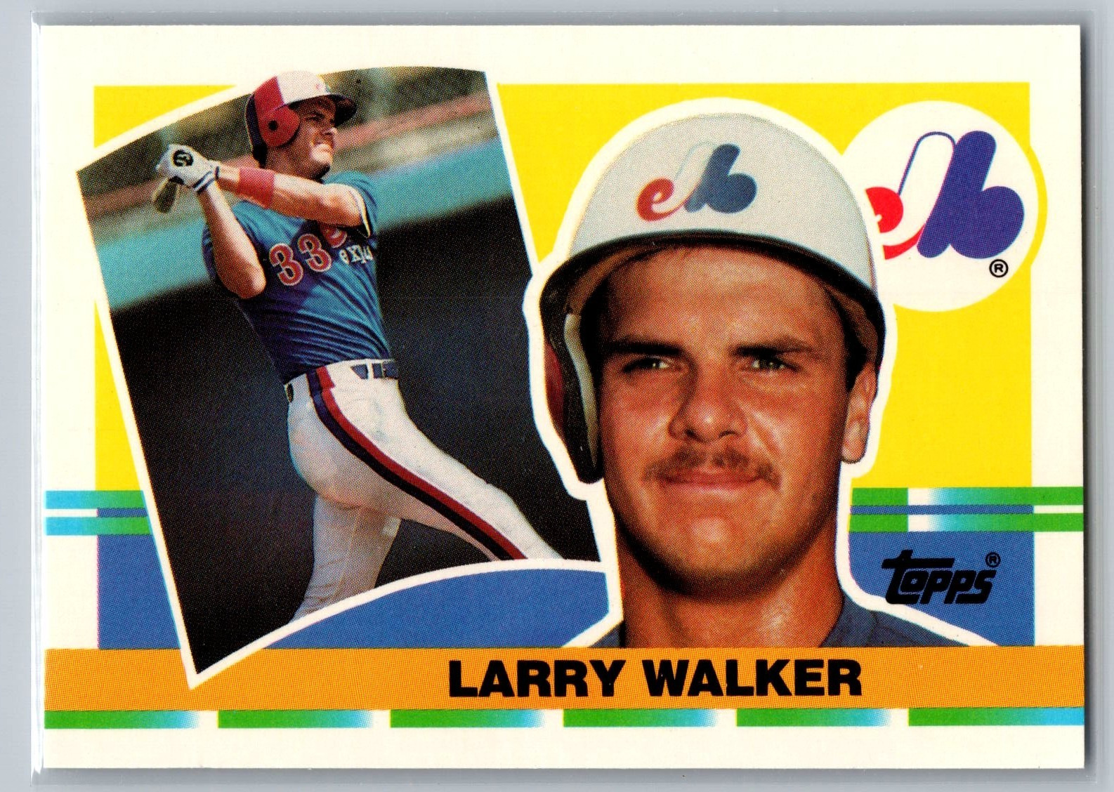 1990 Topps Big - Larry Walker #296 (RC) - HOF NM *TEXCARDS*
