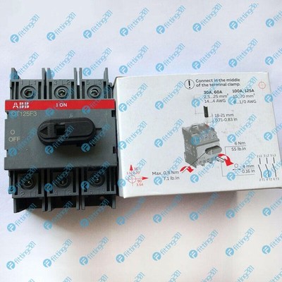 1PC ABB OT125F3 125A 1SCA105033R1001 Non-fusible Switch Diconnector