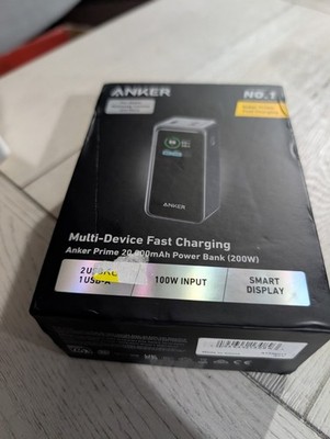 Anker Prime 20000mAh 200W USB-C Portable Power Bank - Black (A1336011)