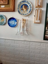 APPLIQUE IN VETRO DI MURANO UNA LUCE TRE FOGLIE