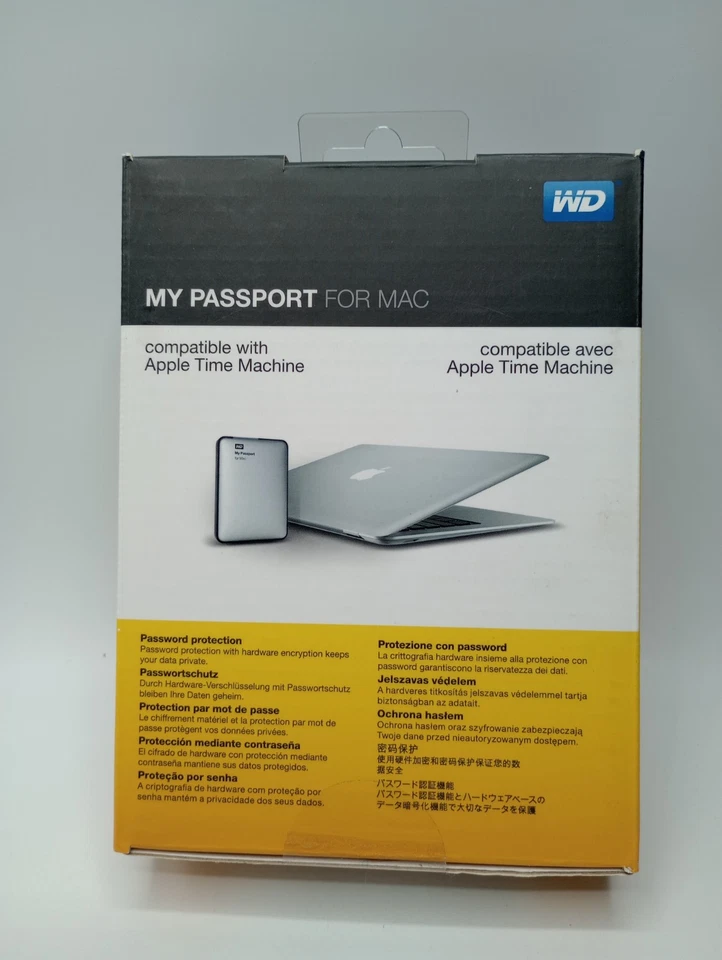 WD My Passport for Mac 500GB External USB 3.0 Portable Hard Drive - Silver NEW - Image 2 of 3