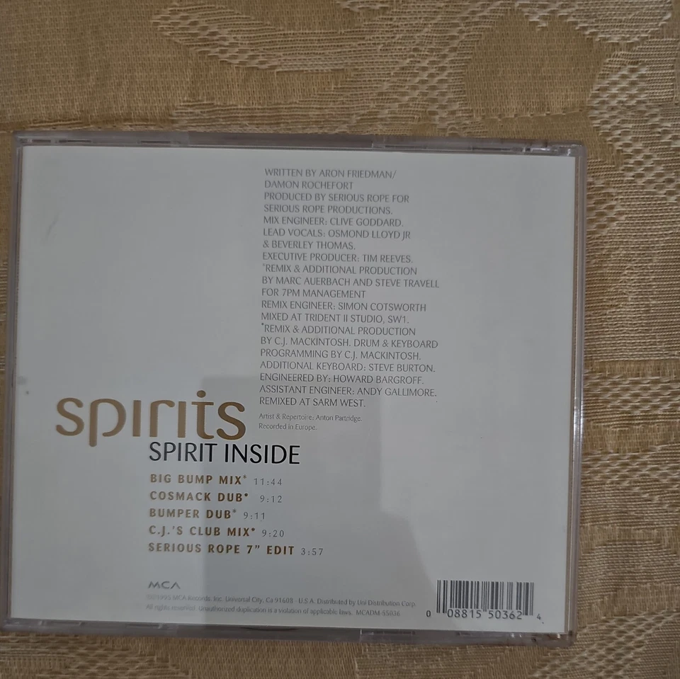 Spirit Inside by Spirits (1995, CD) Foto 3 de 3