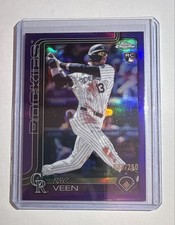 2025 Topps Chrome Update Series - Zac Veen #USC28 Purple Refractor /250 (RC) K8
