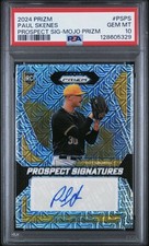 PSA 10 2024 PANINI PRIZM PROSPECT SIGNATURES PAUL SKENES MOJO PRIZM #13/25 POP 2