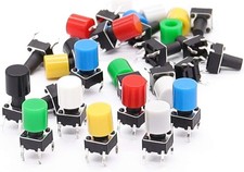 140 Pcs 6x6x9mm 7 Color Momentary Tactile Push Button Switch Micro Switch Touch