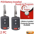 2 for 07~2015 2016 2017 2018 2019 2020 Mitsubishi Outlander Sport Remote Key Fob