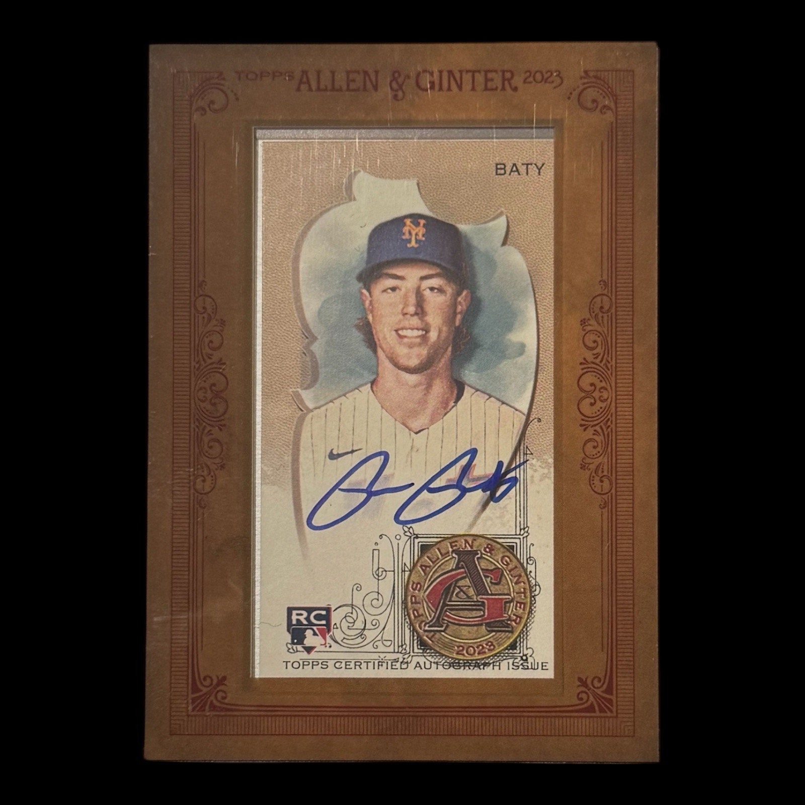 2023 Topps Allen & Ginter Brett Baty Framed Mini Autographs Auto Rookie #MA-BB