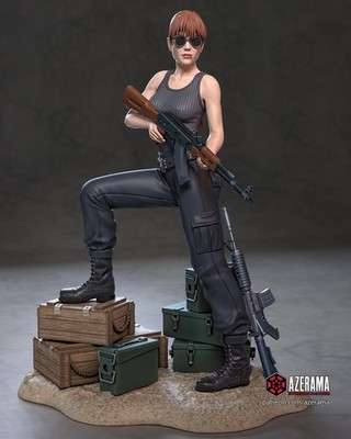 Sarah Connor, Terminator 210mm 12K Resin Model Kit Painted 3d Printed DIY Figure