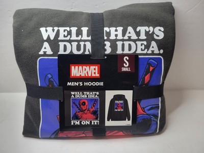 MARVEL DUMB IDEA MEN'S HOODIE  SMALL SIZE