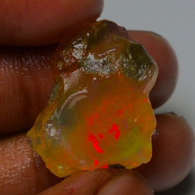 Ethiopian Oil Opal Specimen 29.55 cts Natural Rough Gemstone - Fire Opal Roug
