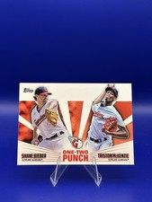 2023 Topps Baseball One-Two Punch # 12P-13 Shane Bieber Triston McKenzie (B4-47)
