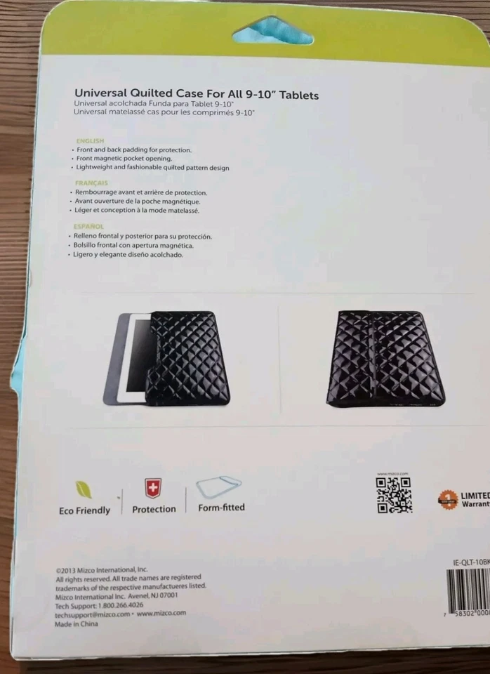 Funda para Tablet Universal para Tabletas de 9-10 Pulgadas Acolchada Cierre Magnético Nueva NOS Foto 2 de 4