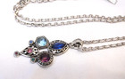 NWT Brighton Elora Gems Silver & Multi-colored Crystal Pendent Necklace $84 — photo 1