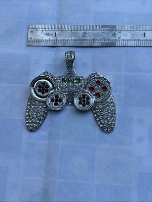 Bling Game System Controller With Multi Rhinestone Pendant 