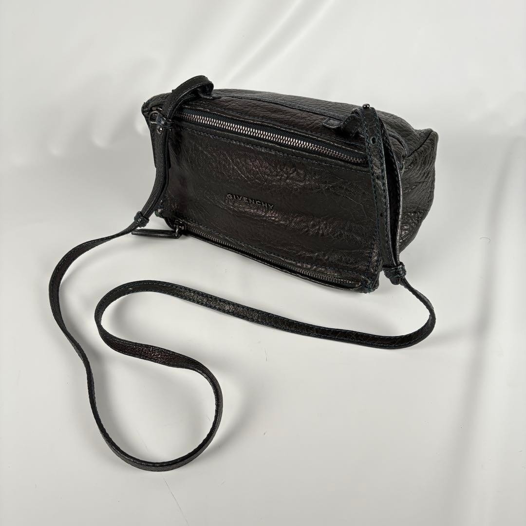 Givenchy Pandora Mini Leather Shoulder Bag in Black thumbnail 12