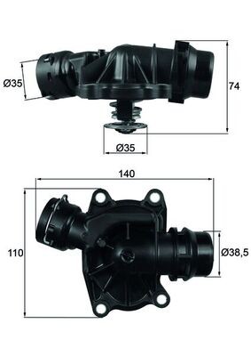 KÜHlmittel Thermostat FÜR BMW 5 (E39), BMW 5 Touring (E39) - Mahle TI 233 88-image