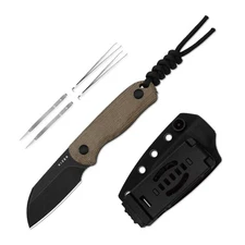 Drop Bear Fixed Blade Knife, 2.56" AEB-L Blade EDC Camping Knife with Norplex...