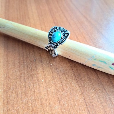 Boho Chic Ring Türkis Detail