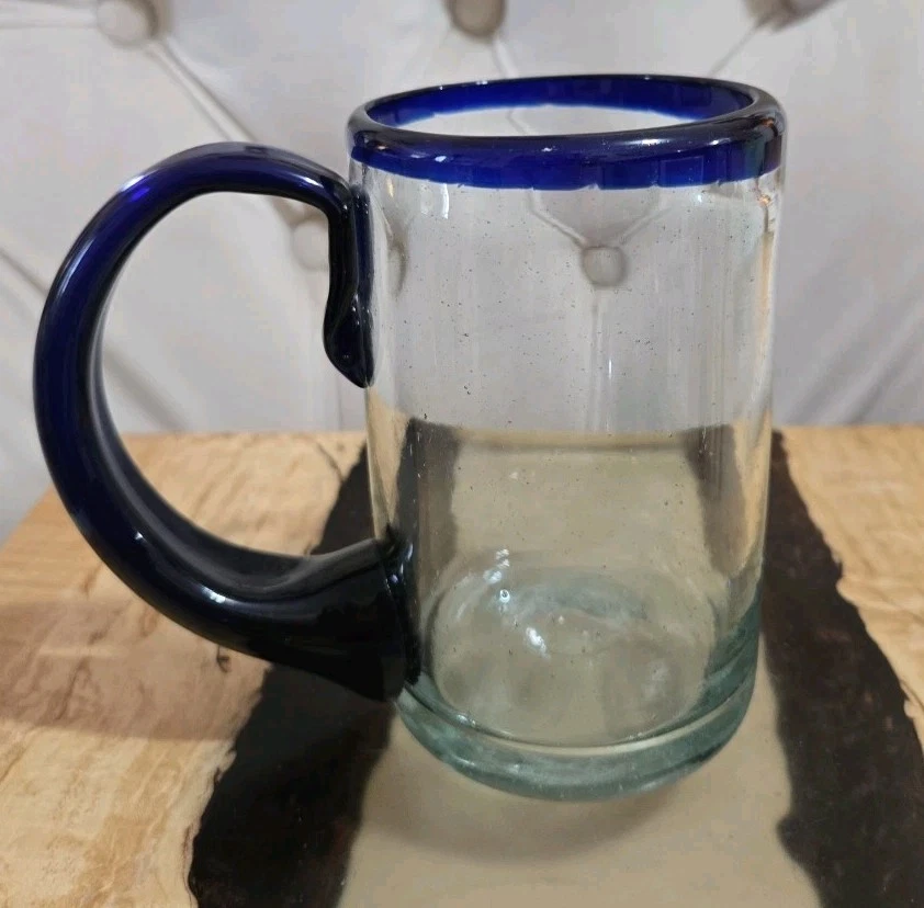 Lote De 12 Jarras De Cerveza De Vidrio Transparente – Asa Resistente Y Fondo Starburst – 14 Oz – Ideal Para Bares O Casa