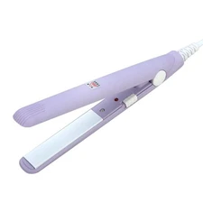 2-in-1 Mini Hair Straightener Curler Ceramic Tourmaline Ionic Flat Iron