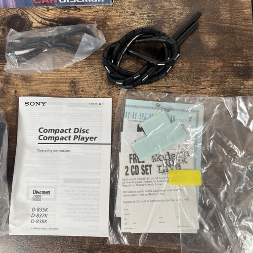 Sony Car Discman CD Lettore Compatto D-838K Vintage Mega Bass scatola aperta - Foto 2 di 9