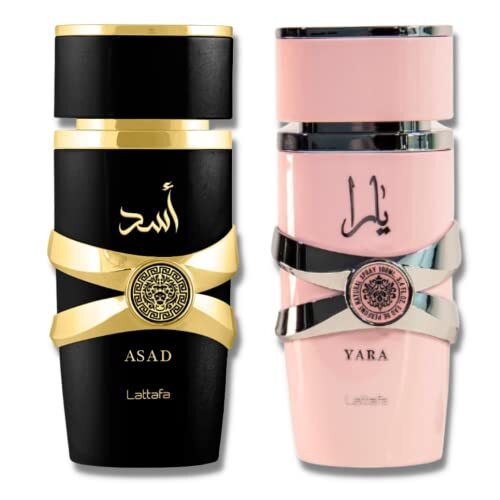 Lattafa Unisex 2 Piece EDP Gift Set (Asad for Men + Yara for Women