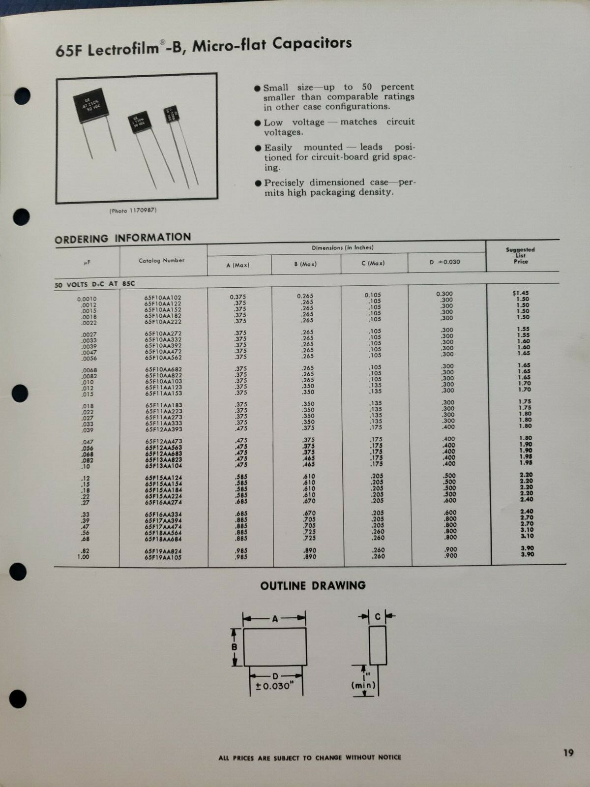 General Electric GE ServiceDesigned Capacitors Catalog 1970 H eBay