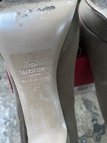 Valentino Couture Women’s Bow D'orsay Pump Size 37 / 7 Golden - Picture 9 of 13