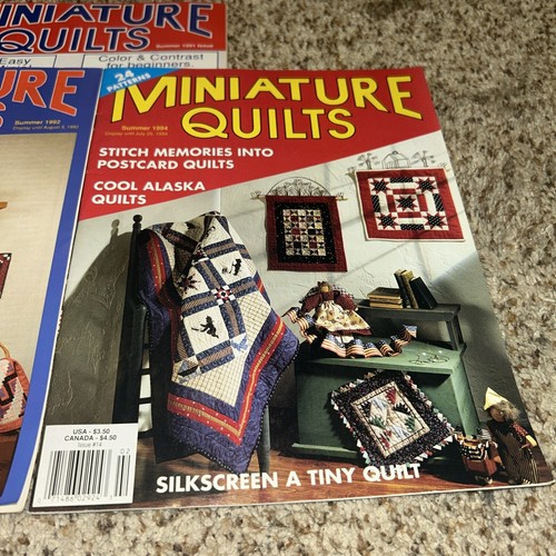 Lot Of 5 Miniature Quilts Magazine Summer Edition 1990-1993 Vintage 159 Patterns - Picture 5 of 12