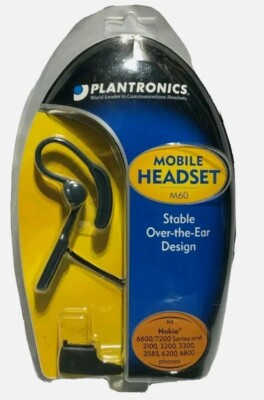 Lot of 3 Plantronics M60 N3 Mobile Headset Nokia Compatible #64613-21 Over-Ear