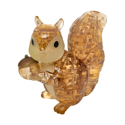 New - BePuzzled 3D Crystal Puzzle - Squirrel (Brown): 55 Pcs - Ages 12+