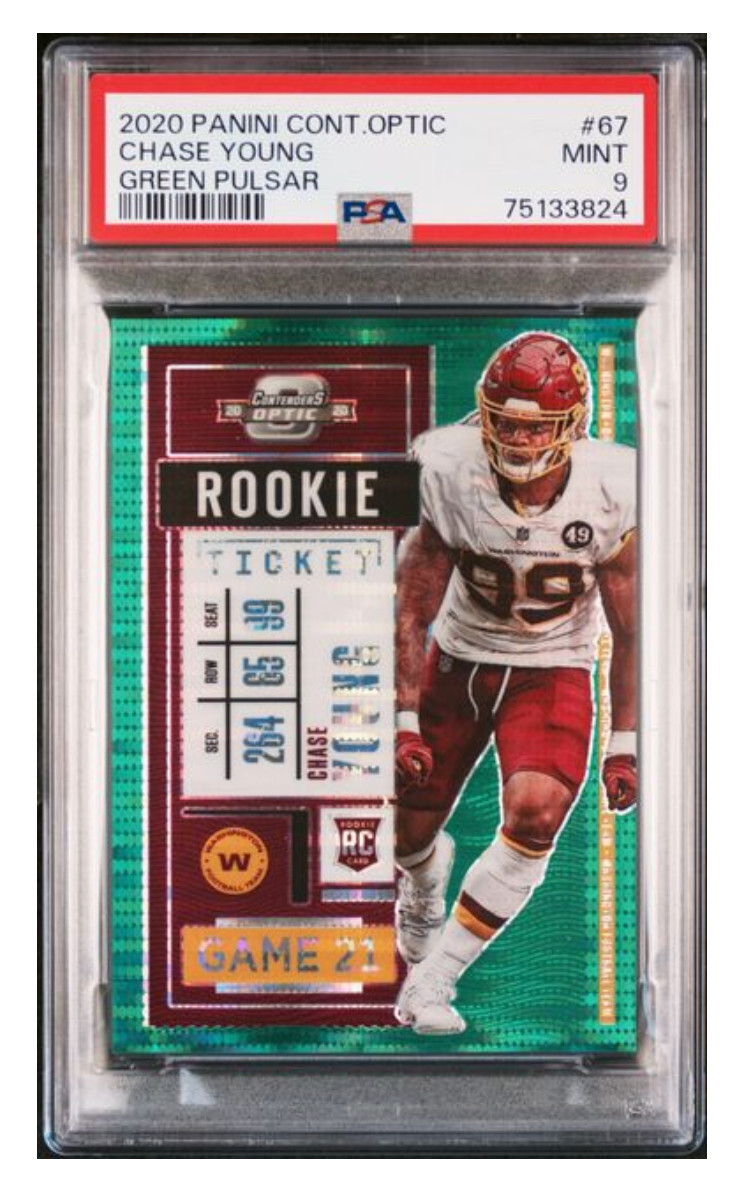 Chase Young Panini Contenders Optic #67 Green Pulsar