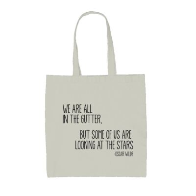 Wir sind alle in der Gutter - Canvas-Einkaufstasche - Zitate Oscar Wilde inspirierend