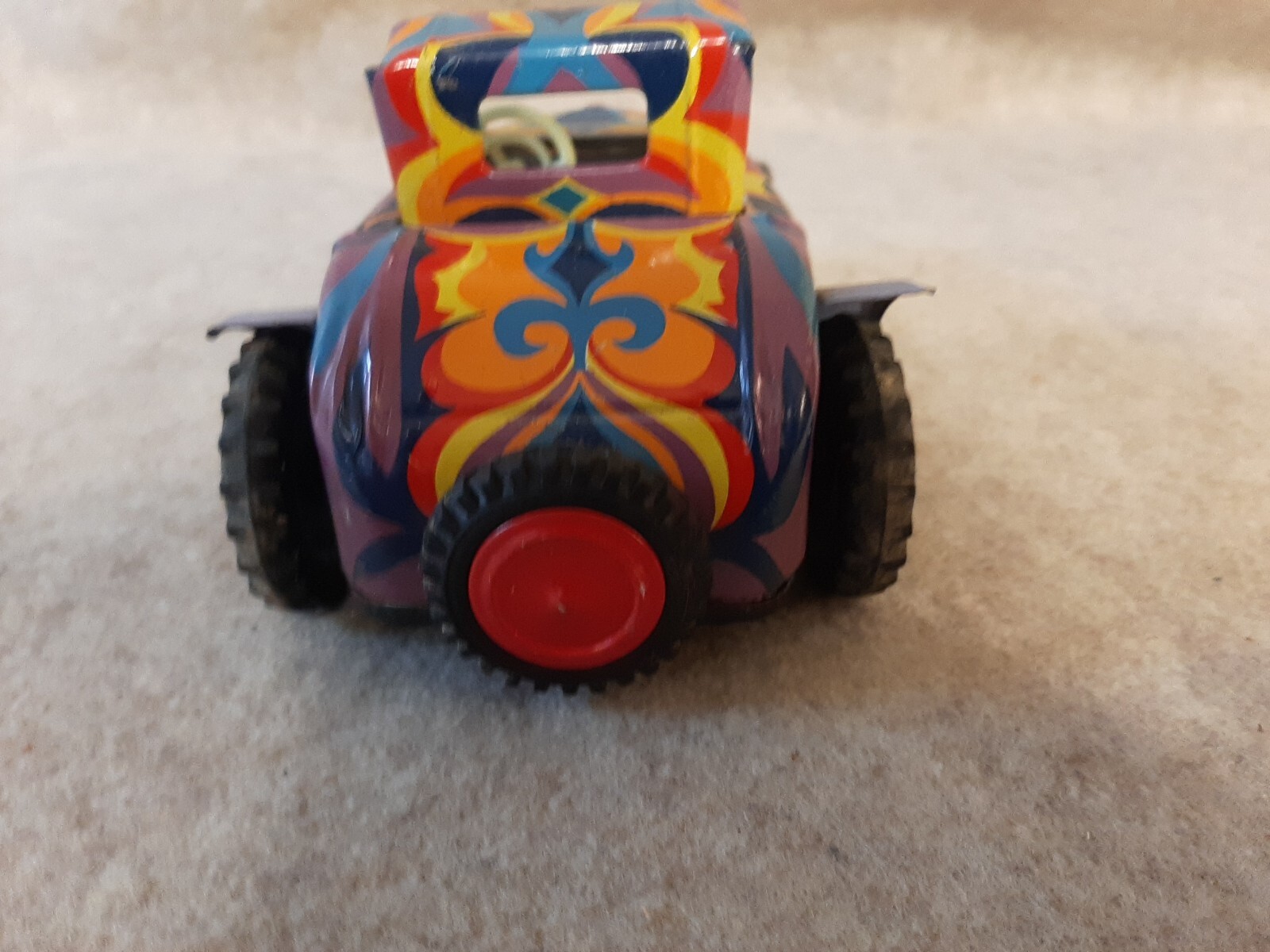 Vintage 1965 MARX Tin Toy Hot Rod Roadster Car Retro Art Style design