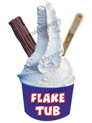Eiswagen Aufkleber Flockenwanne Uni Sticker 99 Whippy Eisbecher Anhänger Decals