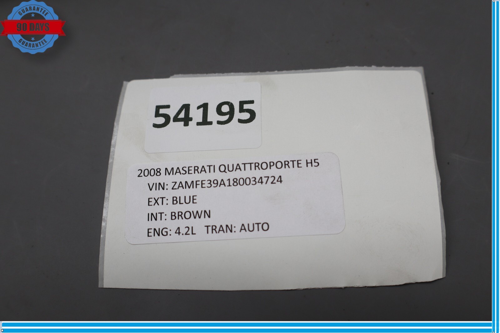 03-13 Maserati Quattroporte M139 Rear Left Driver Side Window Glass Oem