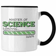 Trendation - Lustige Tasse "Master Of Science Loading" - Geschenkidee für Absolv