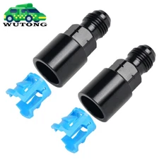 2Pcs 6AN AN6 Fuel Adapter Fitting to 3/8 GM Quick Connect with Thread EFI Female