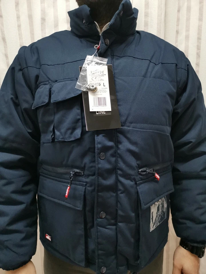 Giubbotto da Lavoro Giubbino Uomo Invernale ISSA Giaccone con Maniche Staccabili - Immagine 4 di 4