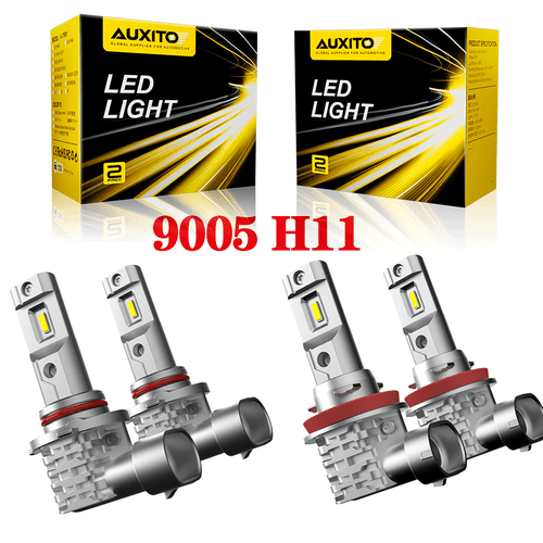 4X AUXITO 9005 H11 LED Headlight Kit Combo Bulb High Low Beam Super White EXC - Picture 10 of 10