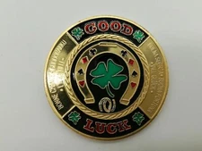 Gold Good Luck Poker Card Guard Hand Protector US Seller Fast Ship